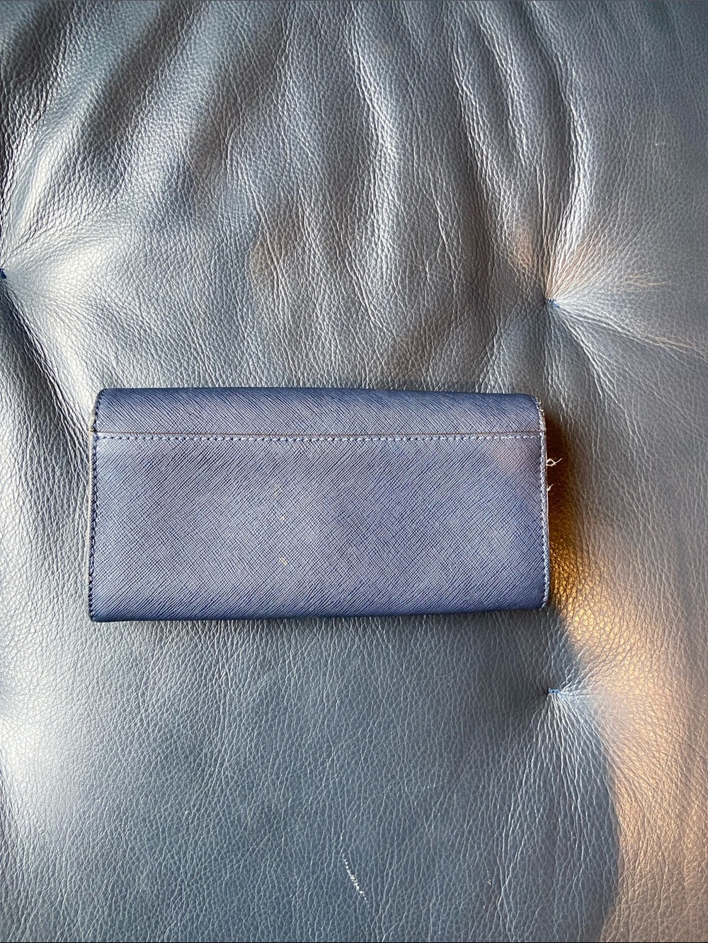 Michael Kors Navy Saffiano Wallet with Gold Hardware - Picture 2 of 4